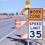 Illustrative: Work Zone speed warning sign